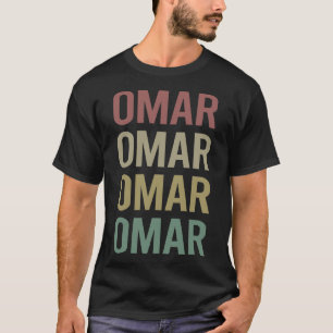 Farbige Textkunst - Name Omar T-Shirt