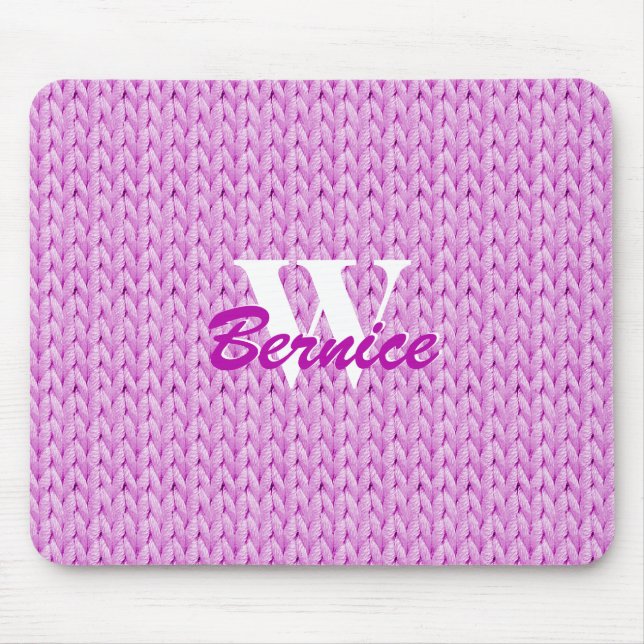Farbige Textur-Maus-Pad mit Monogramm Mousepad (Vorne)
