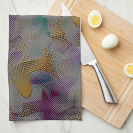 Farbige Textur mit Flecken, kleine geometrische Fo Geschirrtuch