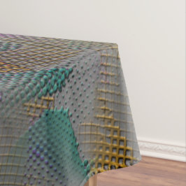 Farbige Textur mit Flecken, kleine geometrische Fo Tischdecke