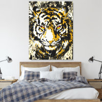 Farbige Tiger Canvas | Big Tiger Art Print