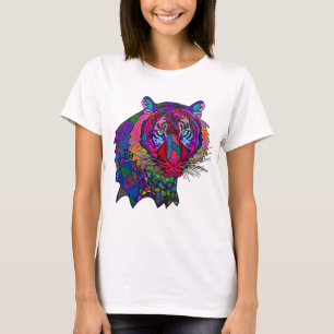 Farbige Tiger T-Shirt