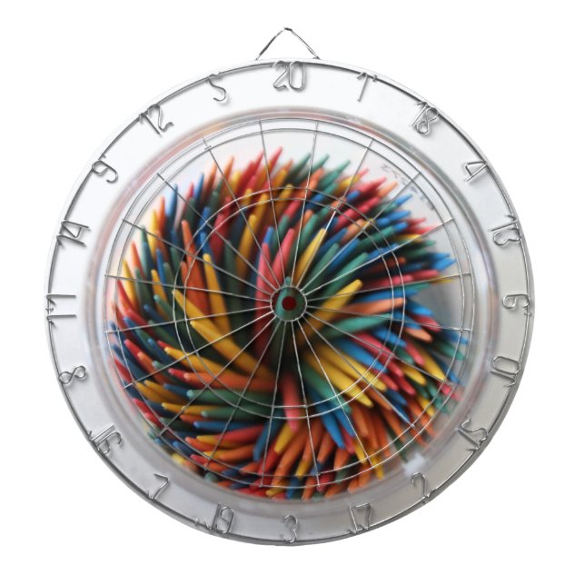 Farbige Toothpicks Metallkäfig Dartscheibe (vorne)