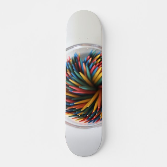 Farbige Toothpicks Skateboard (Vorne)