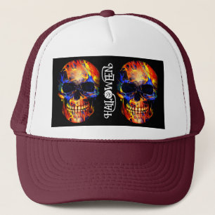 FARBIGE TOTENKOPF-SKELETT GLÜCKLICHES HALLOWEEN KL TRUCKERKAPPE