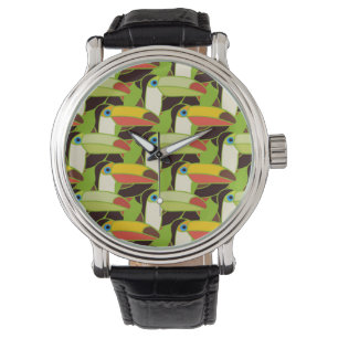 Farbige Toucans Armbanduhr