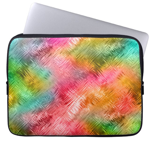 Farbige Tourmaline-Brillen-Textur Laptopschutzhülle (Vorderseite)