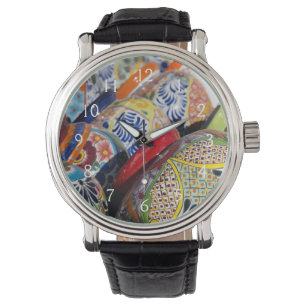Farbige traditionelle handbemalte mexikanische Töp Armbanduhr