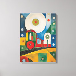 Farbige Train Abstrakt Art Malerei Leinwanddruck