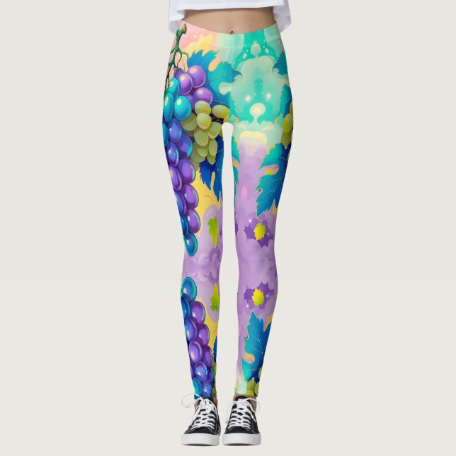 Farbige Trauben Leggings (Vorderseite)