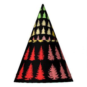 Farbige Trees Party Hat Partyhütchen