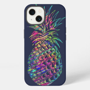 Farbige trendige tropische Ananas-Kunst iPhone Hülle