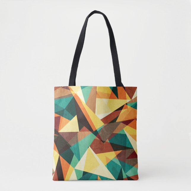 Farbige Triangle-Holzeffekt-Textur Tasche (Vorderseite)