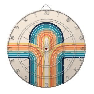 Farbige Triple-Retro-Arkaden Dartscheibe