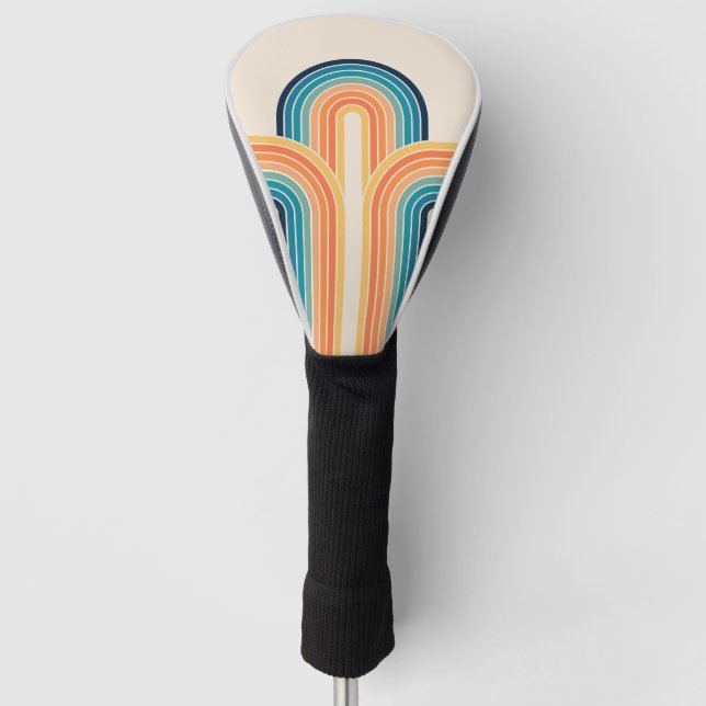 Farbige Triple-Retro-Arkaden Golf Headcover (Vorderseite)