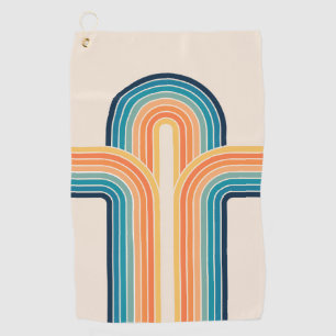 Farbige Triple-Retro-Arkaden Golfhandtuch