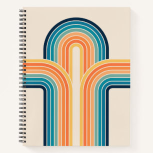 Farbige Triple-Retro-Arkaden Notizbuch