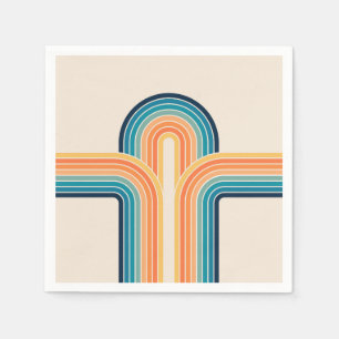 Farbige Triple-Retro-Arkaden Serviette