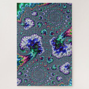 Farbige Trippy Groovy Spirale Abstracte Fraktal Ji