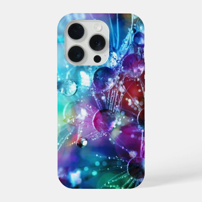Farbige Tröpfchen iPhone 15 Pro Hülle (Rückseite)