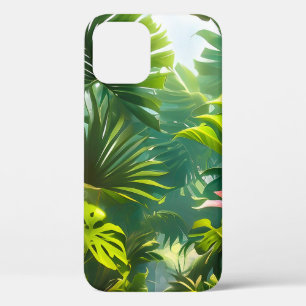 Farbige tropische Blätter und Hibiskusblüten Case-Mate iPhone Hülle