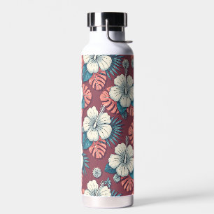 Farbige tropische Blumen Trinkflasche
