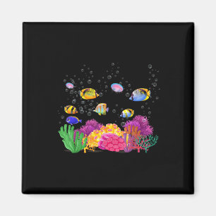 Farbige tropische Fische auf einem Korallenriff Magnet