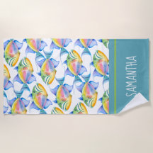 Farbige tropische Fische Lover Beach Handtuch