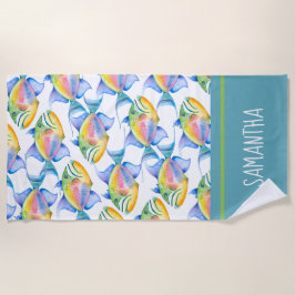 Farbige tropische Fische Lover Beach Handtuch