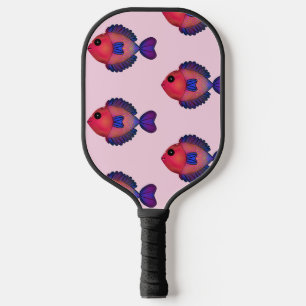 Farbige tropische Fische Süßes lebendiges Meeres Pickleball Schläger