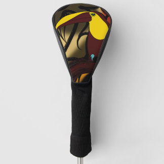 Farbige tropische Tukan-Illustration Golf Headcover