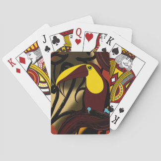Farbige tropische Tukan-Illustration Spielkarten