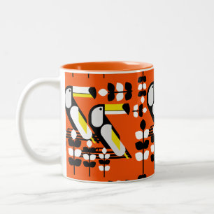 Farbige tropische Tukan-Kunstwerke Zweifarbige Tasse