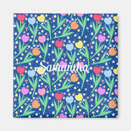 Farbige Tulip-Blume Magnet