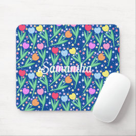 Farbige Tulip-Blume Mousepad
