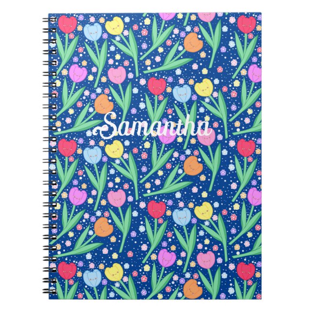 Farbige Tulip-Blume Notizblock (Vorderseite)