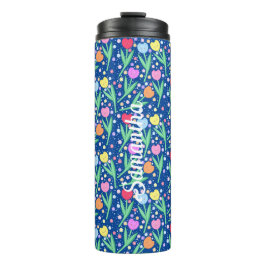 Farbige Tulip-Blume Thermosbecher