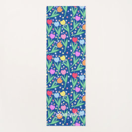 Farbige Tulip-Blume Yogamatte