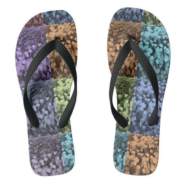 Farbige Tulip florale Breitband-Flip-Flops Flip Flops (Fußbett)