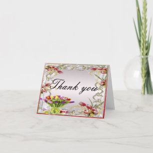 Farbige Tulpen-Blumen-Dankeskarten Dankeskarte