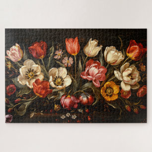 Farbige Tulpen Botanische Ölgemälde