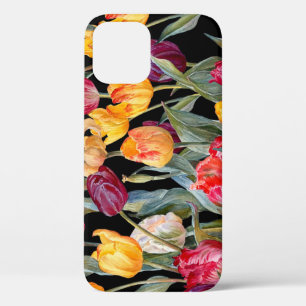 Farbige Tulpen, vor isoliertem schwarzen Hintergru Case-Mate iPhone Hülle