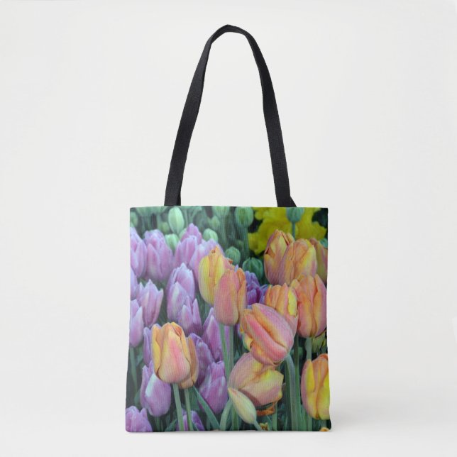 Farbige Tulpenbündel Tasche (Vorderseite)