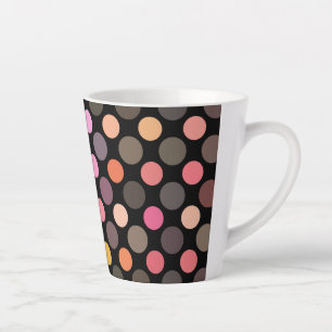 farbige Tupfen auf Schwarz Milchtasse