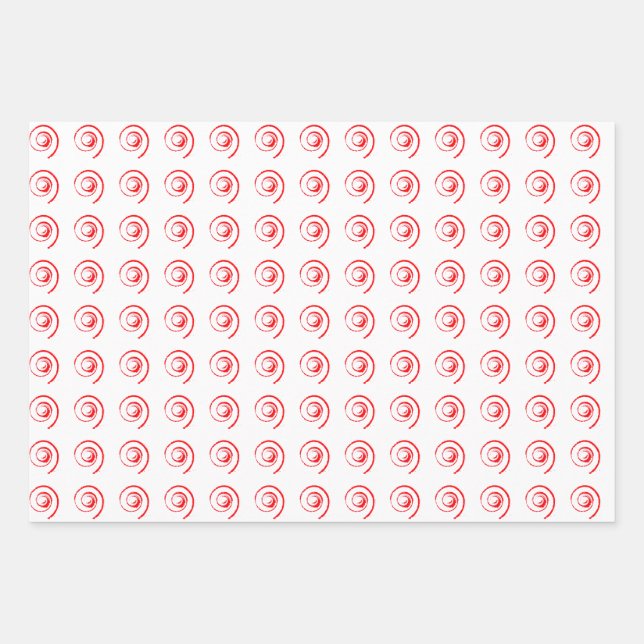 Farbige Twirbel Geschenkpapier Set (Vorderseite)