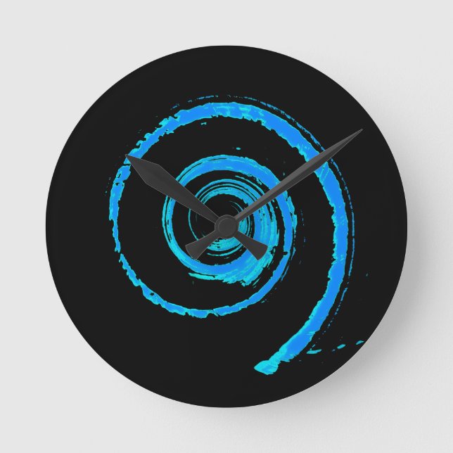Farbige Twirbel Runde Wanduhr (Vorderseite)