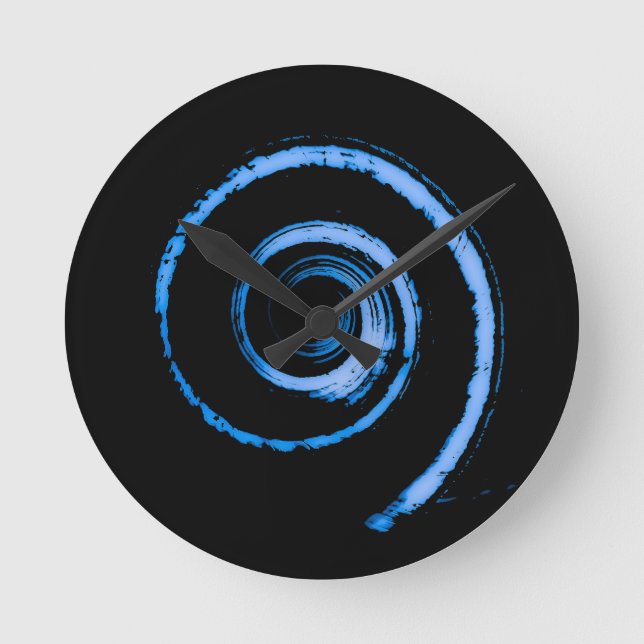 Farbige Twirbel Runde Wanduhr (Vorderseite)