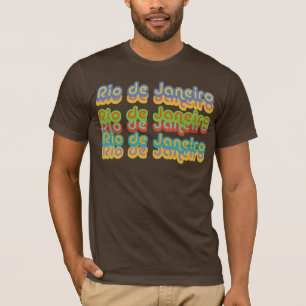 Farbige Typografie "Rio" T-Shirt