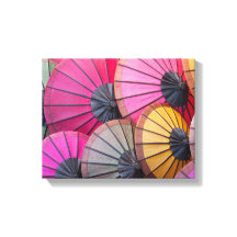 Farbige Umbrellas Canvas Print