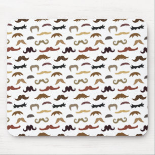 Farbige und coole Schnurrbart-Muster Mousepad